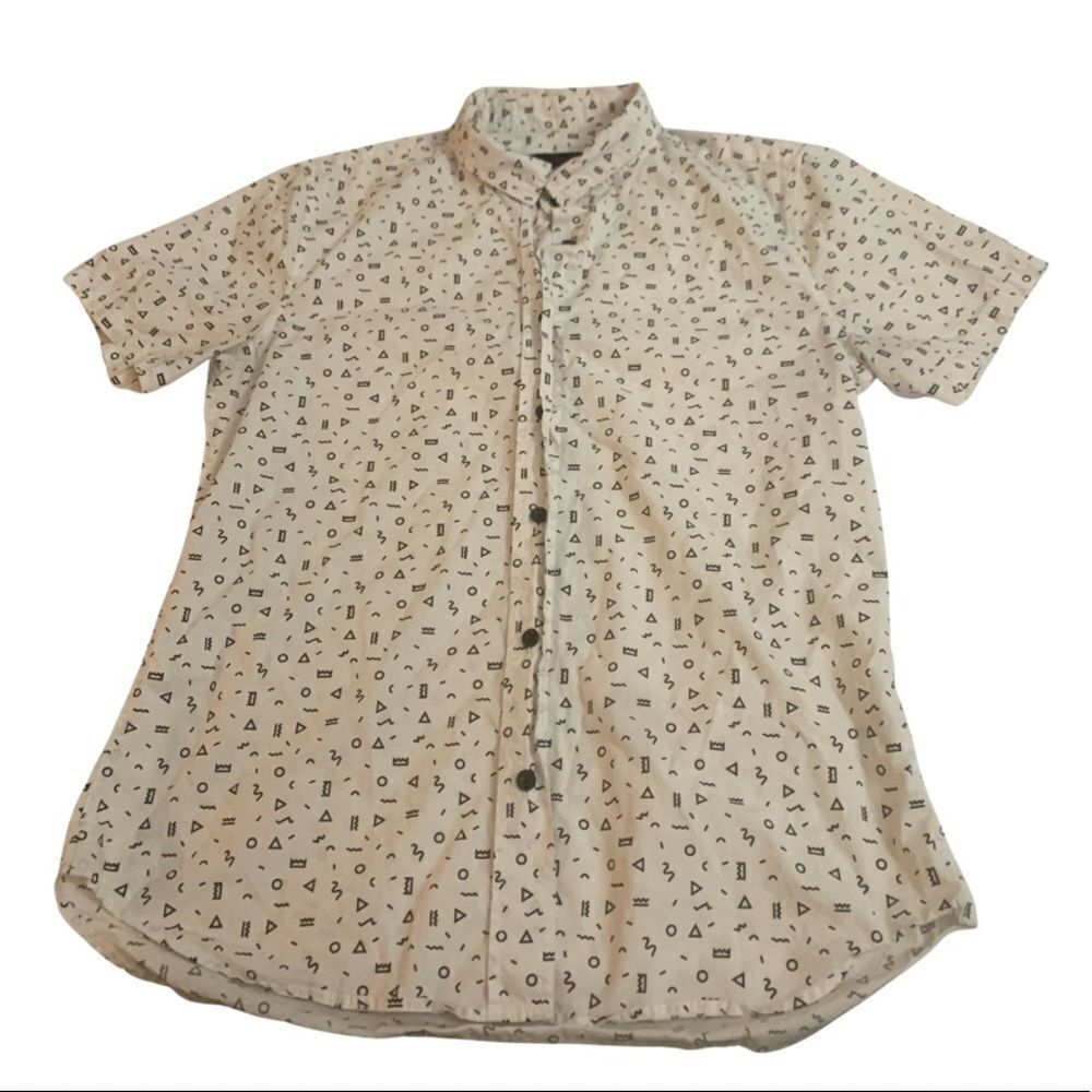 Vintage funky patterned button down top